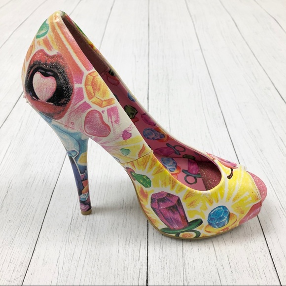 CLEARANCE Latisha Wood Just Fab Sweets For My Sweet Candy High Heels Size 7 - Picture 10 of 16